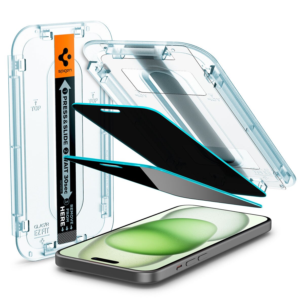 Screen Protector Privacy GLAS.tR EZ Fit (2-pack) iPhone 15 Plus