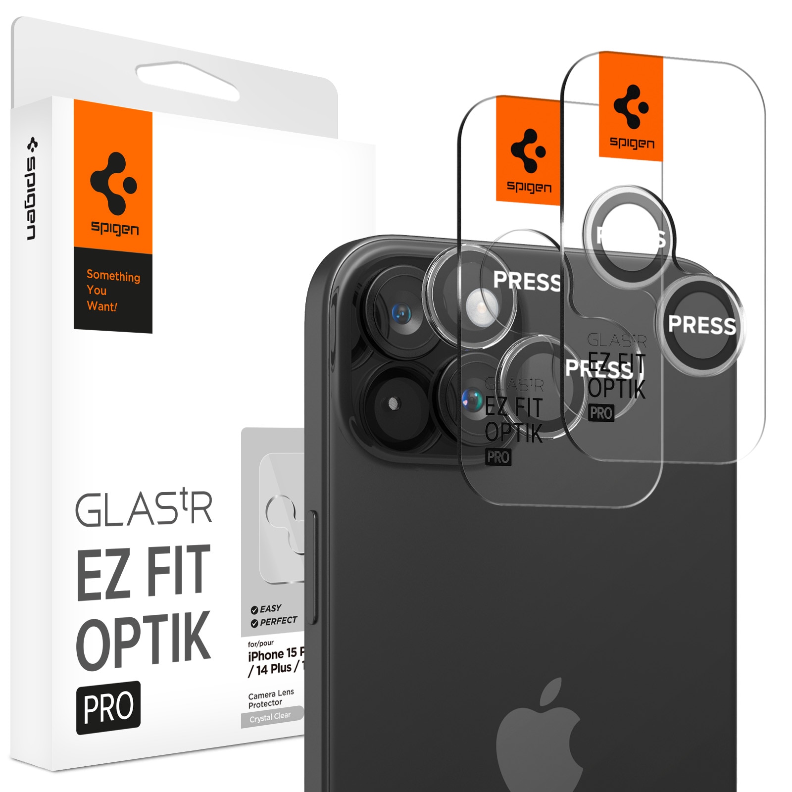 iPhone 15 EZ Fit Optik Pro Lens Protector (2-pack) Black