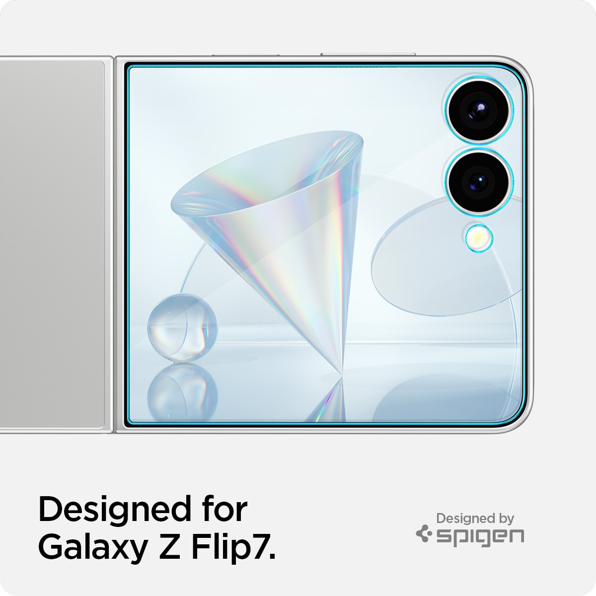 Cover Screen Protector GLAS.tR EZ Fit (2-pack) Samsung Galaxy Z Flip 7