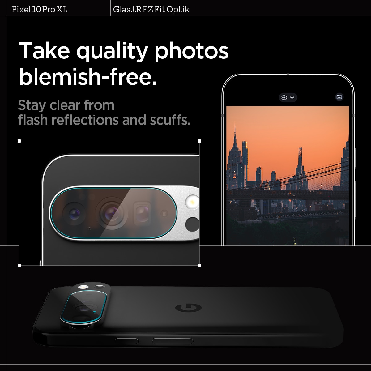 Google Pixel 10 Pro XL EZ Fit Optik Lens Protector (2-pack)
