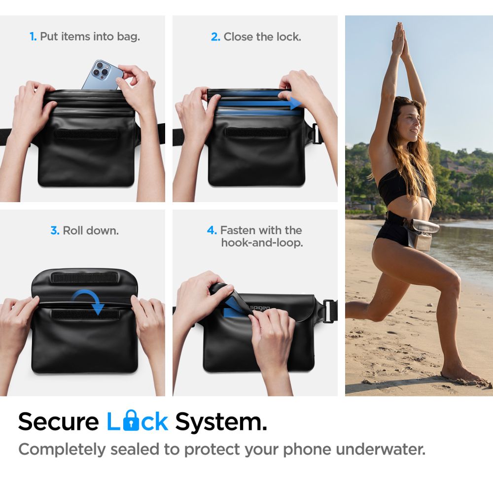A620 Universal Aqua Shield WaterProof Waist Bag Zwart