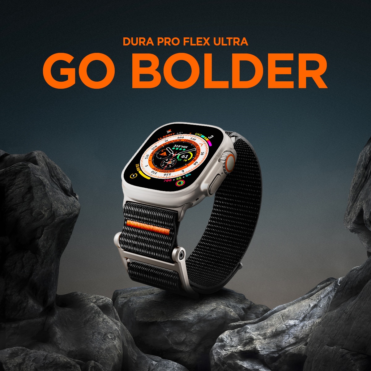 DuraPro Flex Ultra Apple Watch Ultra 49mm Zwart