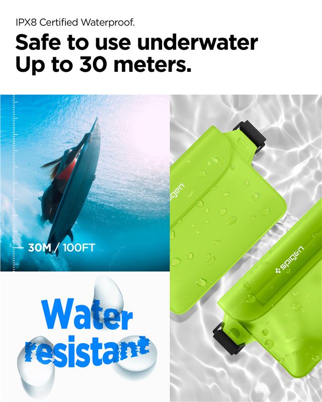 A620 Universal Aqua Shield WaterProof Waist Bag (2-pack) Cactus Green