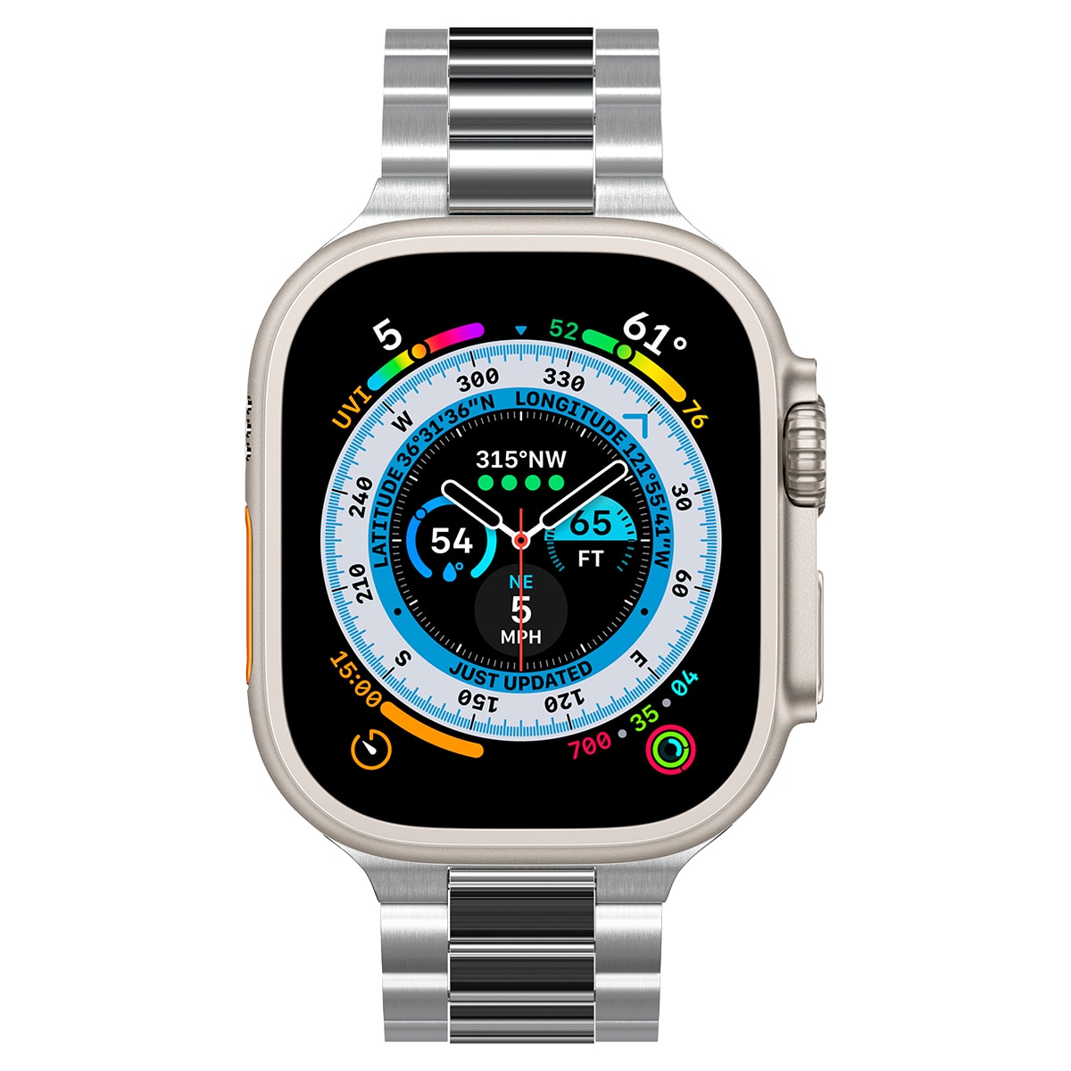 Bandje Modern Fit 316L Apple Watch Ultra 49mm Zilver