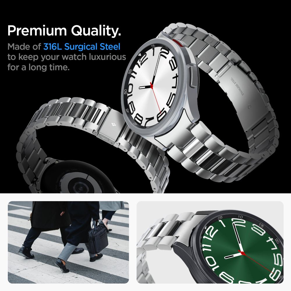 Modern Full-Fit bandje Galaxy Watch 6 Classic 47mm Silver