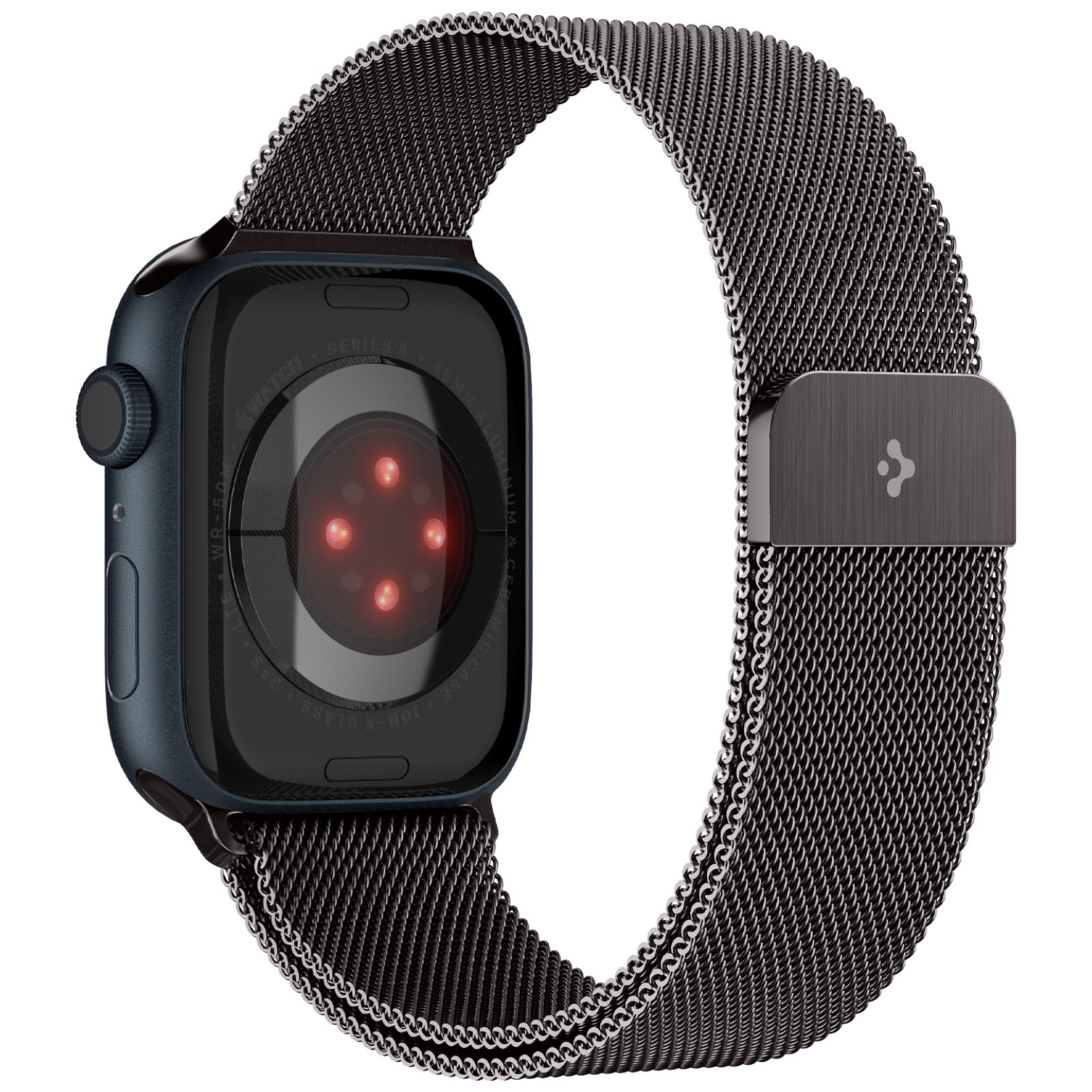 Bandje Metal Fit Apple Watch 45mm Series 8 Graphite