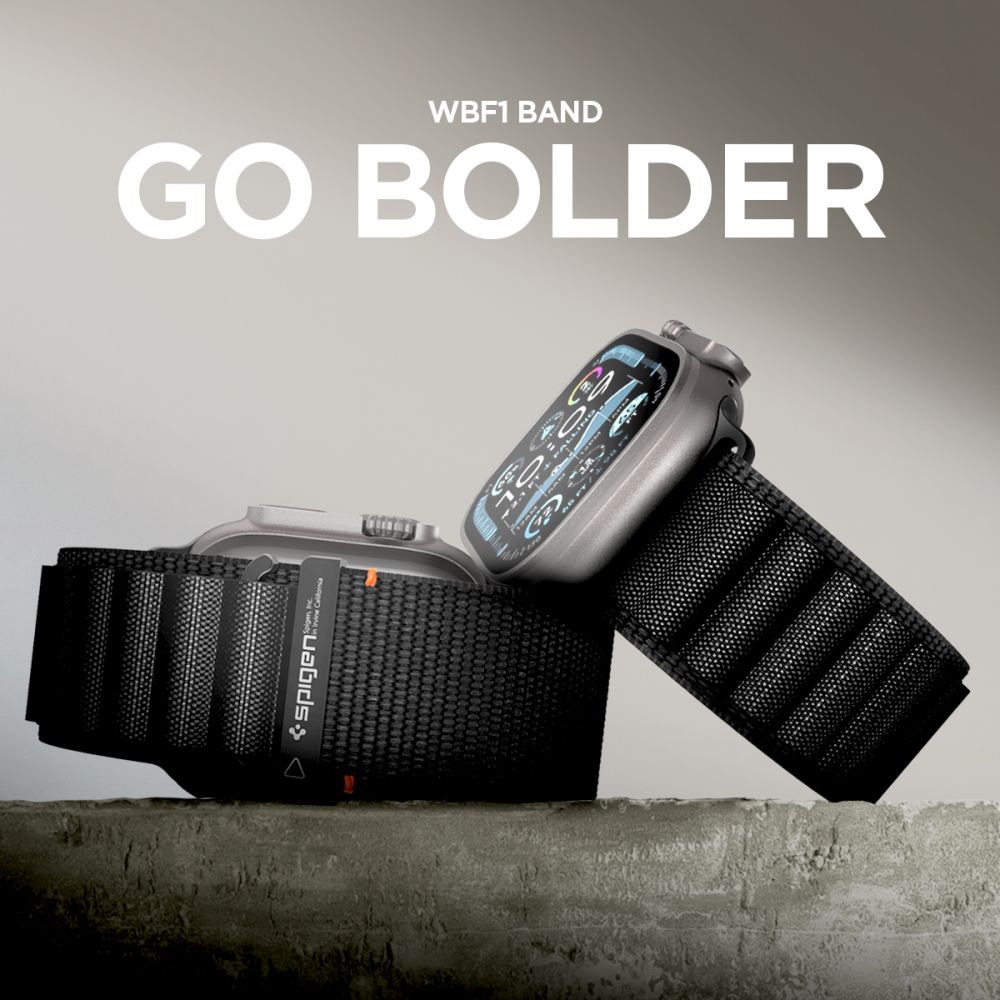 WBF1 Band Apple Watch Series 4-6 44mm Zwart
