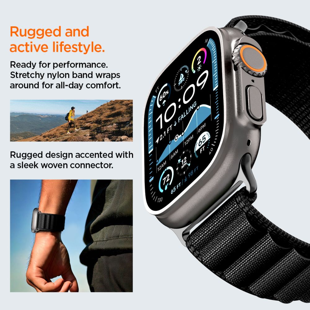 WBF1 Band Apple Watch Series 4-6 44mm Zwart