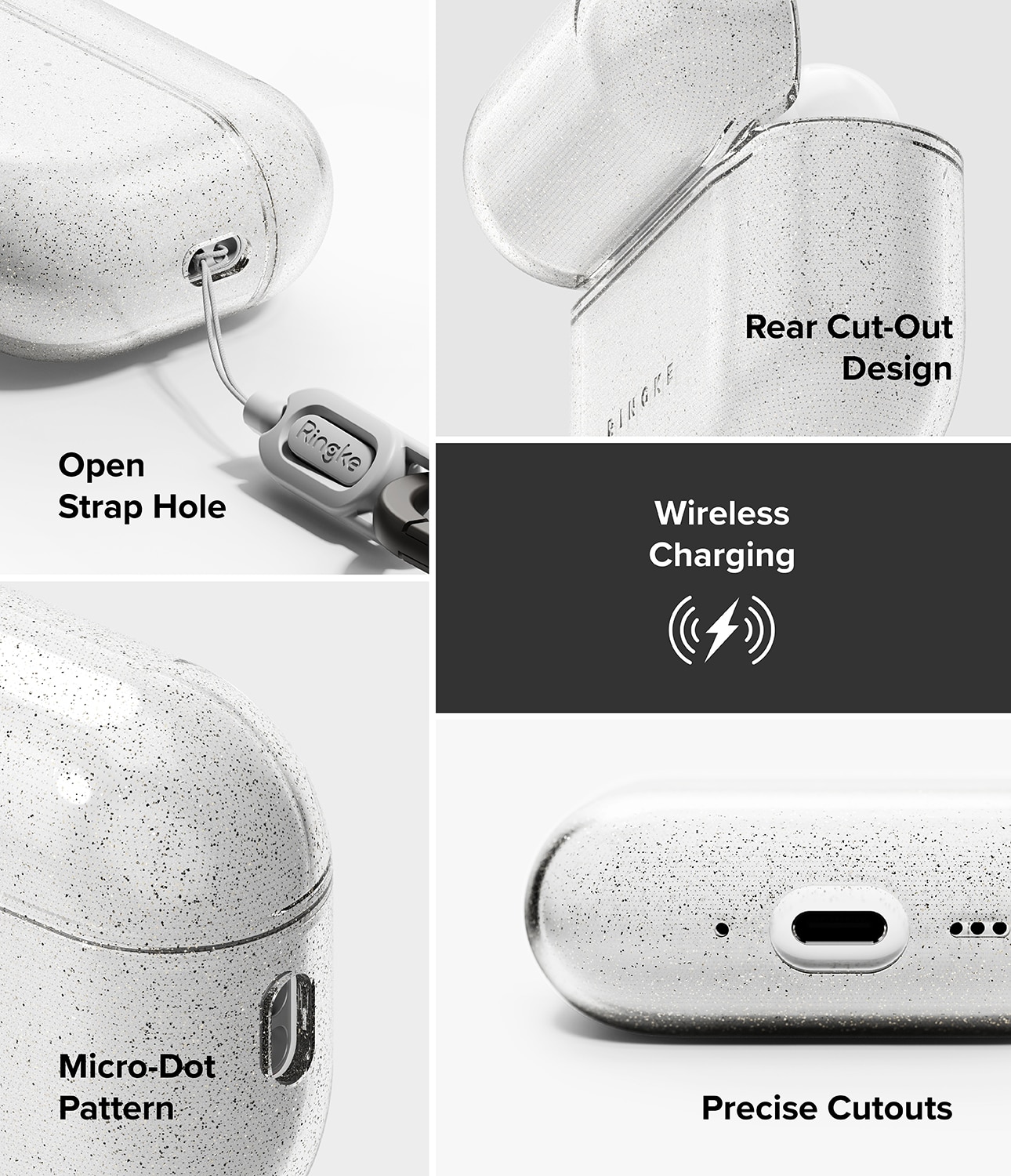Air Case Apple AirPods Pro 3 Glitter Clear