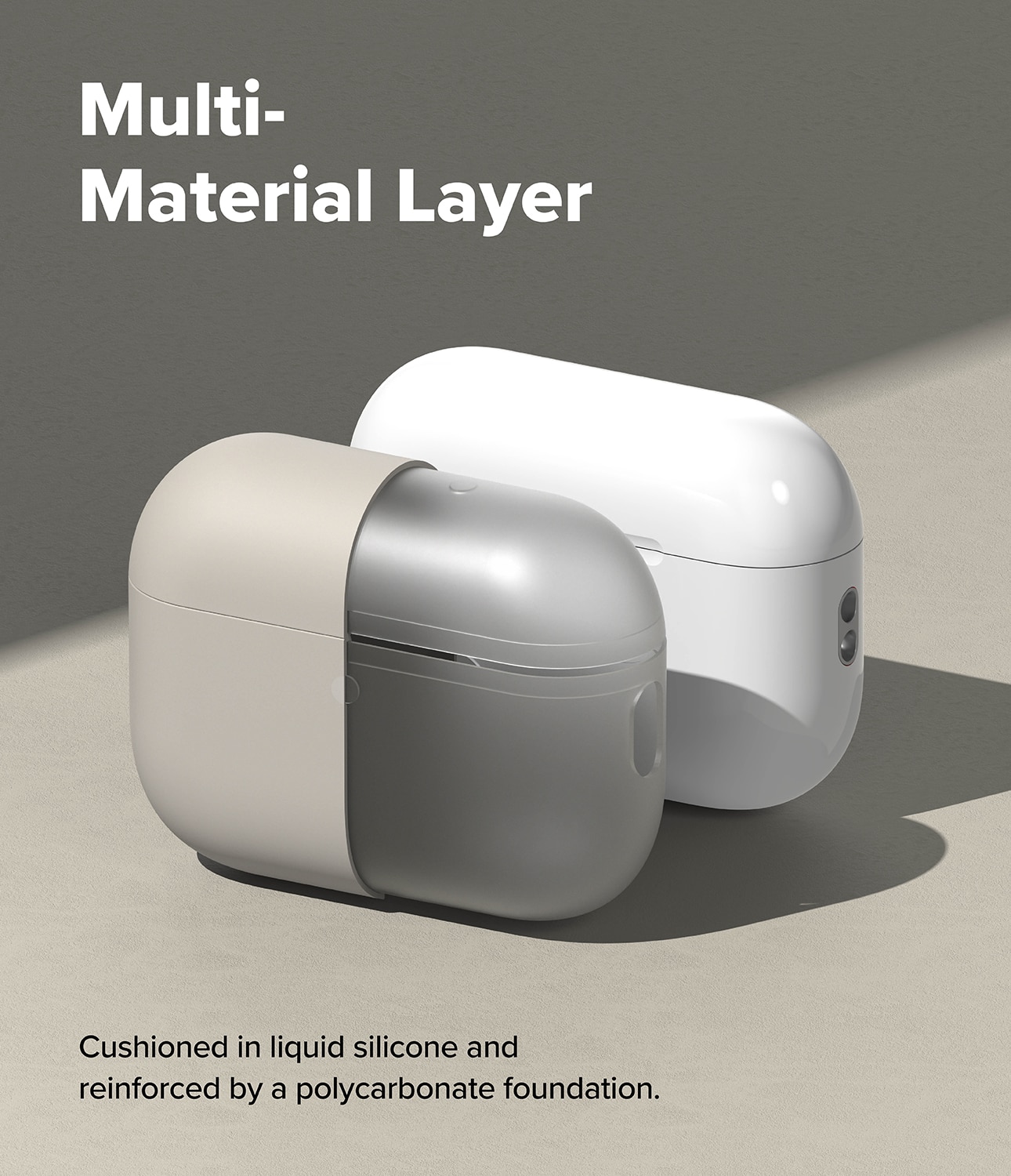Silicone Hoesje Apple AirPods Pro 3 Stone