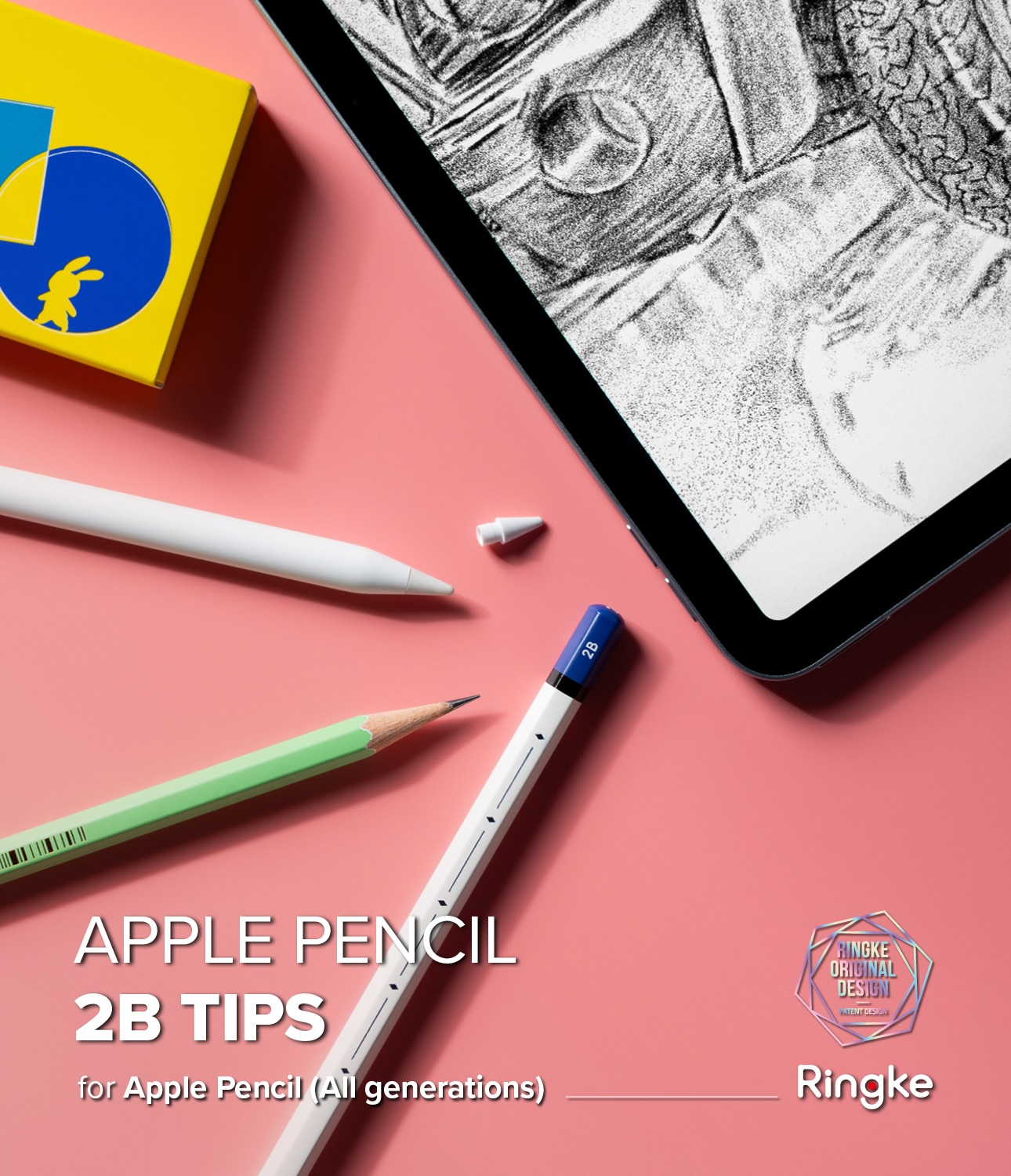 2B Tip Apple Pencil (3-pack) wit