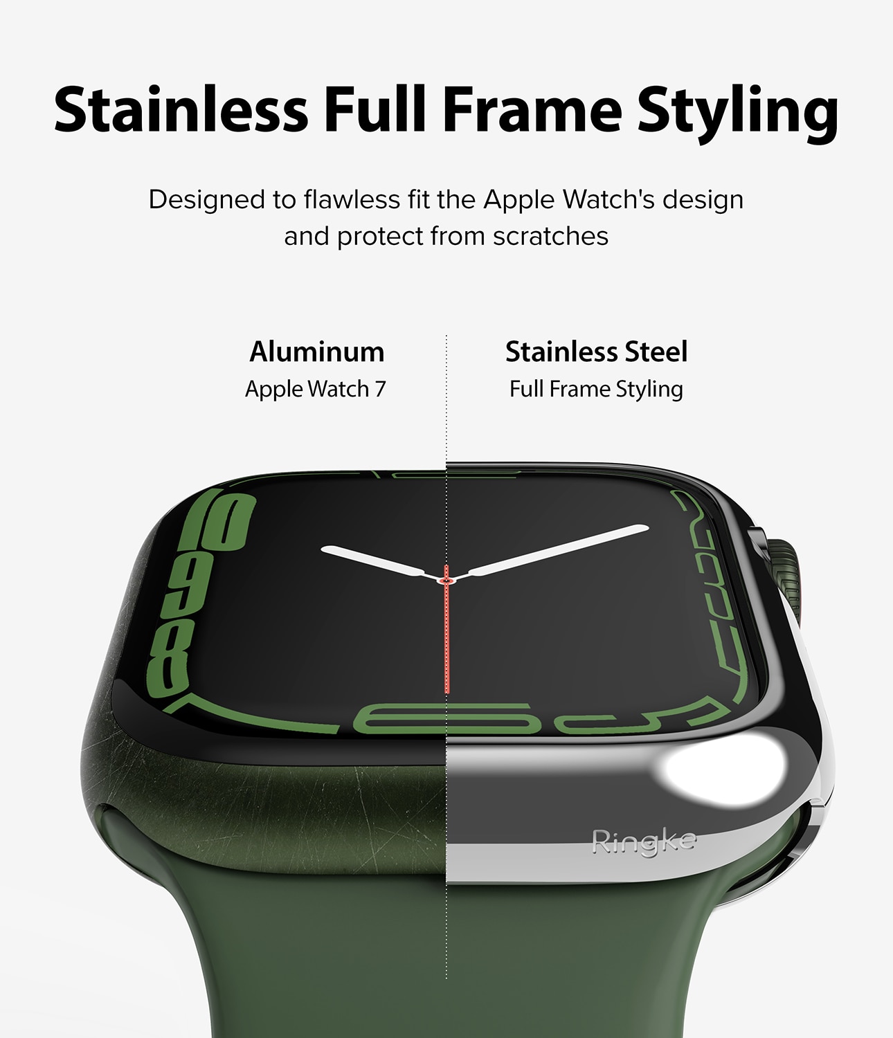 Full Frame Case Apple Watch 41mm Series 8 Zilver