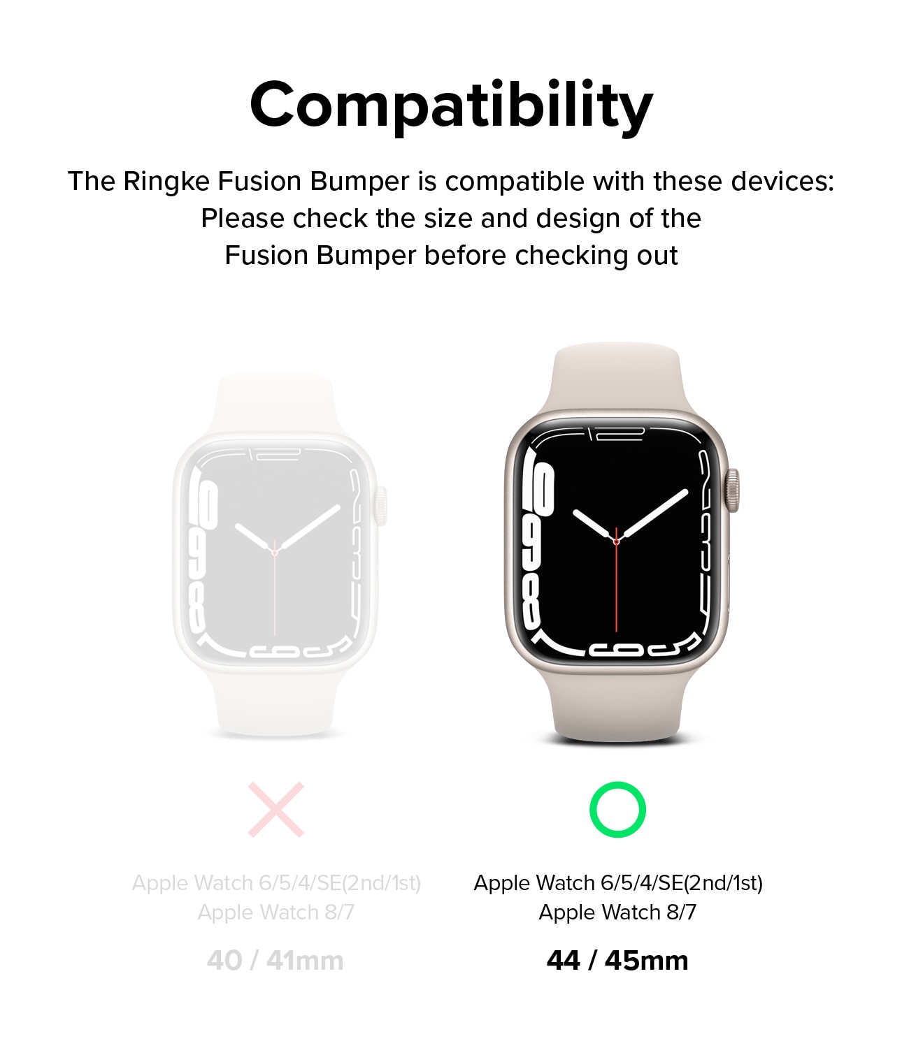 Fusion Bumper Apple Watch SE 44mm Black