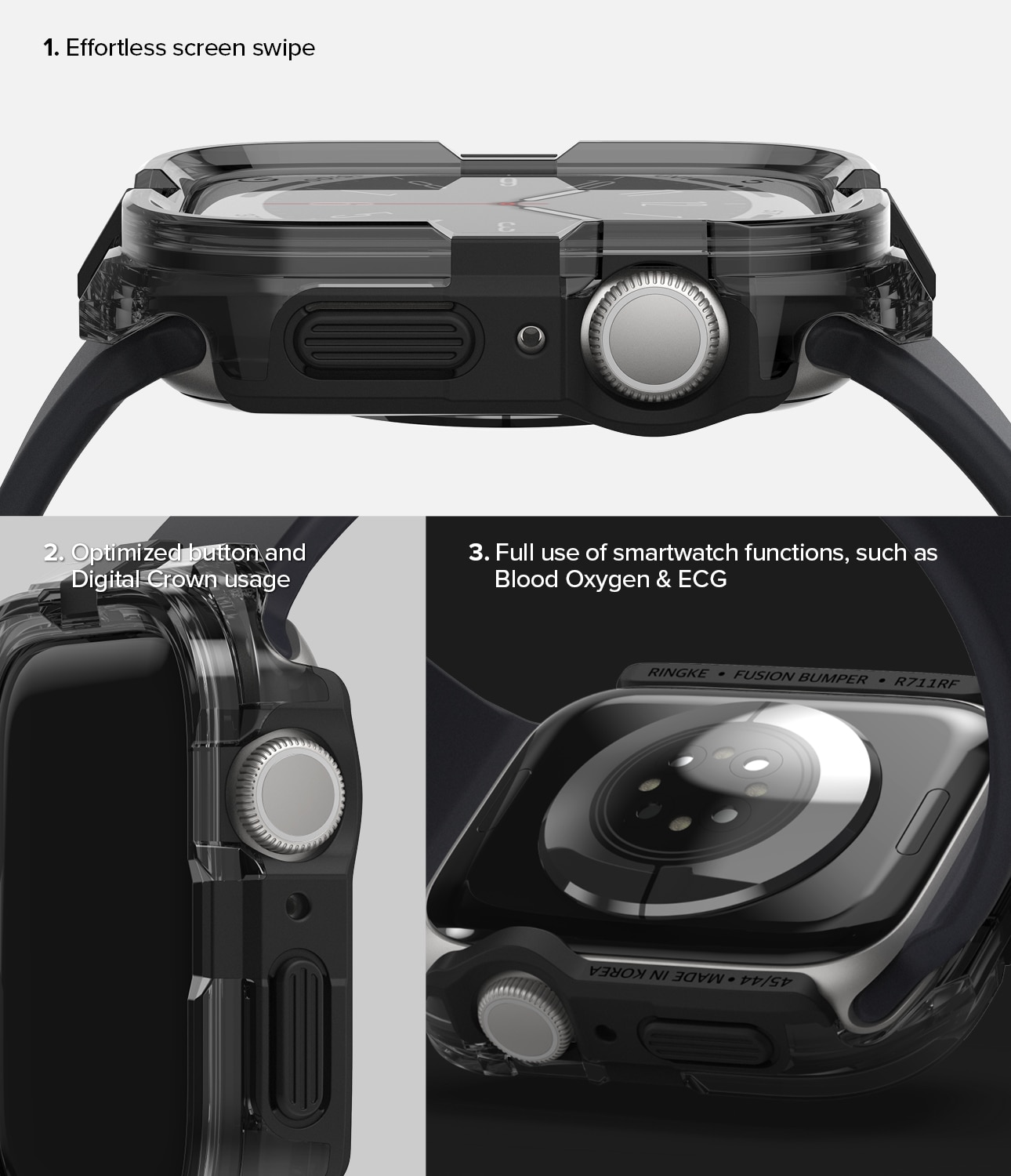 Fusion Bumper Apple Watch SE 44mm Black