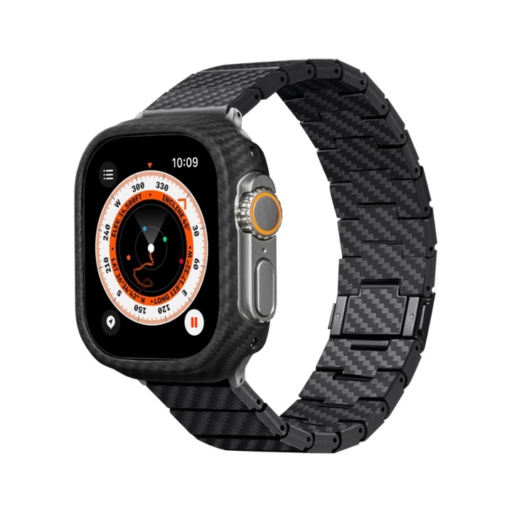 Apple Watch 45mm Series 9 Bandje Modern Carbon Fiber Black