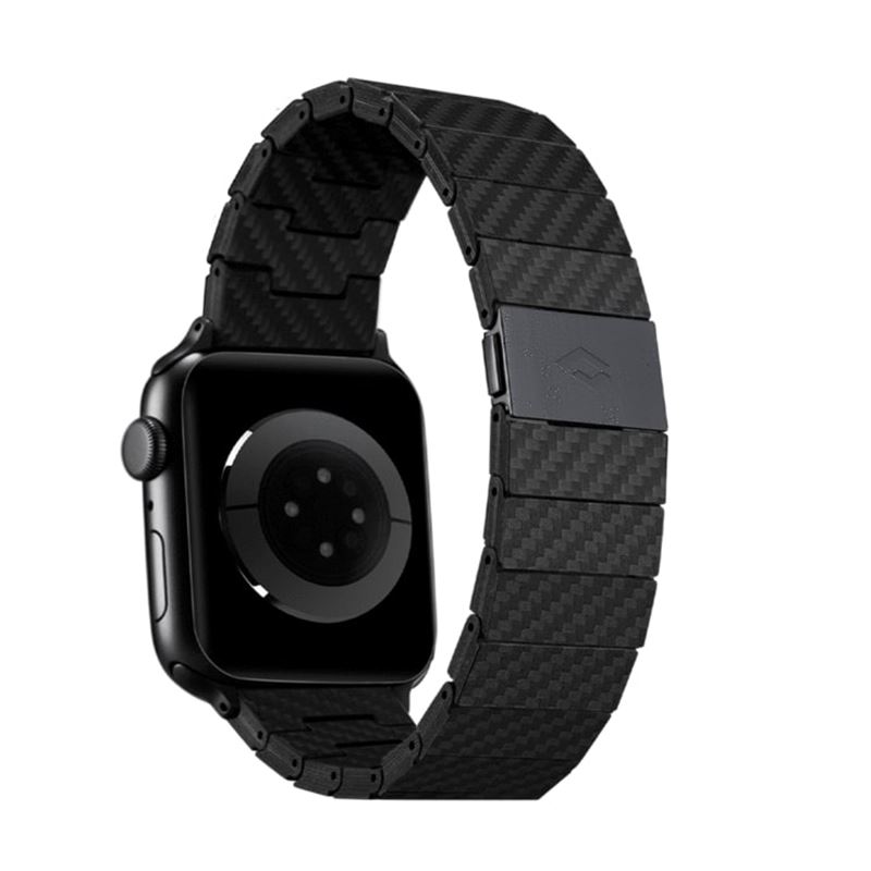 Apple Watch 45mm Series 7 Bandje Modern Carbon Fiber Black