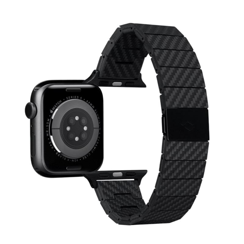 Apple Watch 45mm Series 7 Bandje Modern Carbon Fiber Black