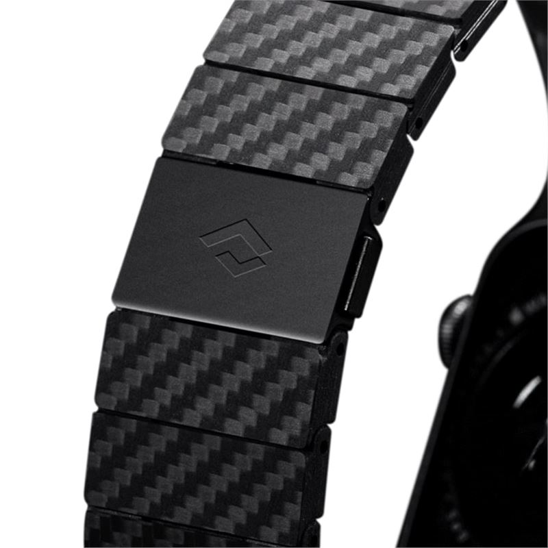Apple Watch 45mm Series 7 Bandje Modern Carbon Fiber Black
