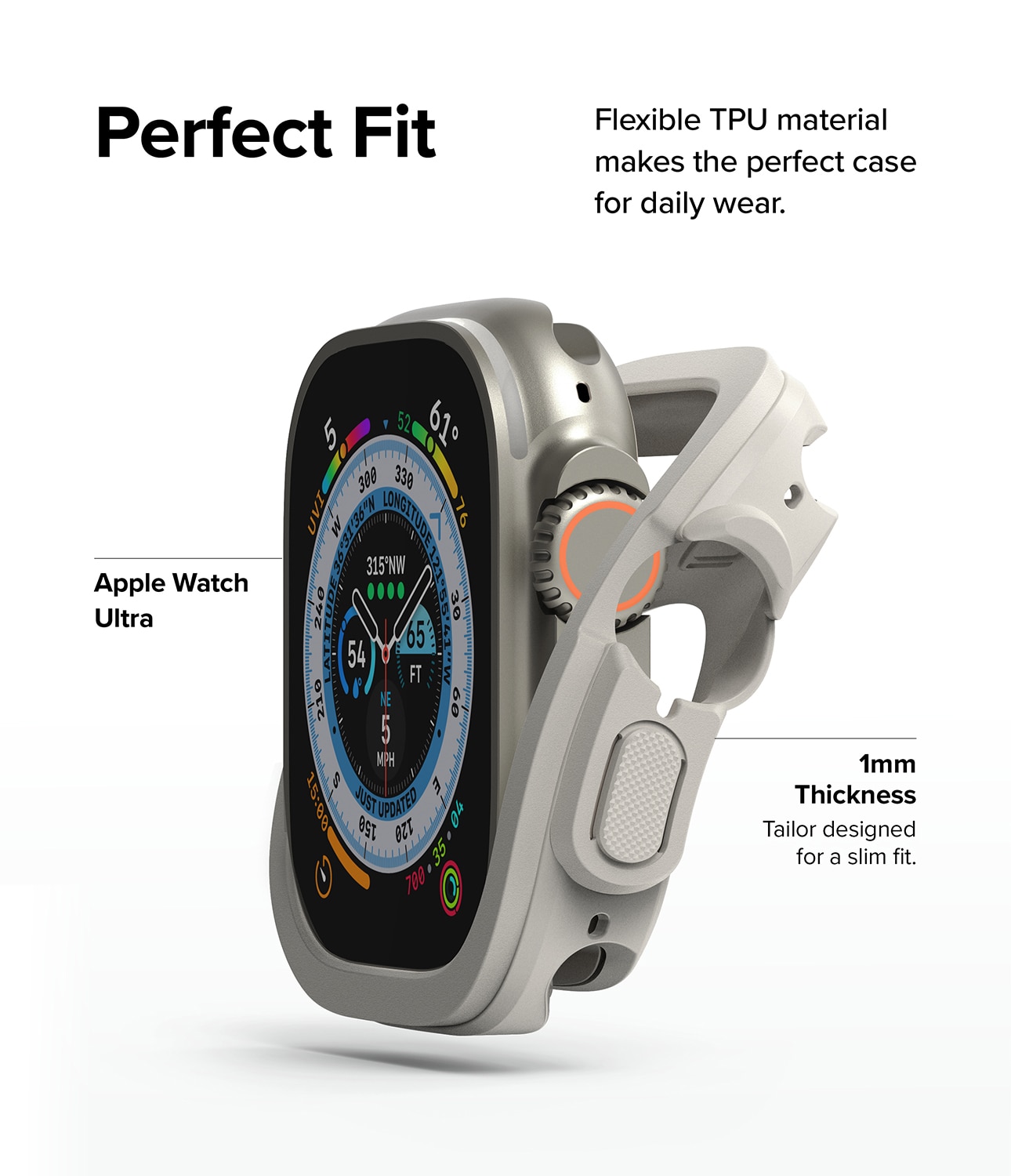 Case Air Sports Apple Watch Ultra 49mm Grijs