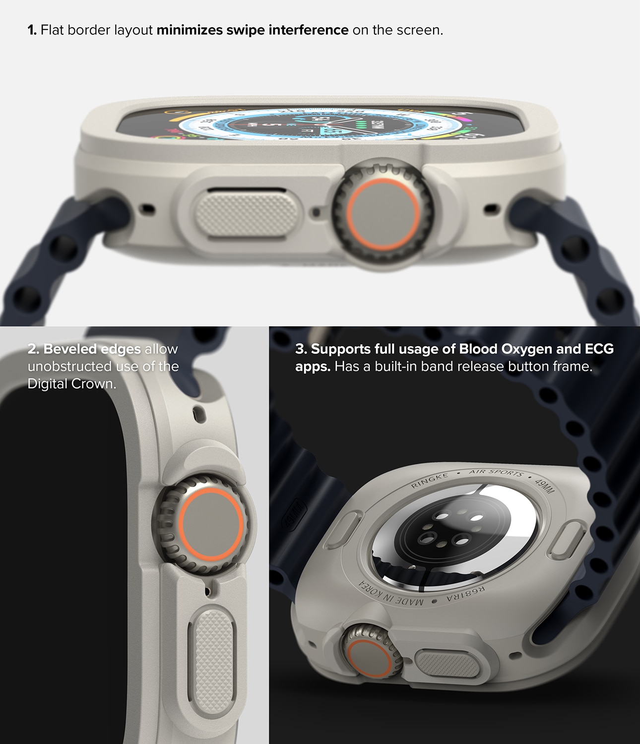 Case Air Sports Apple Watch Ultra 49mm Grijs