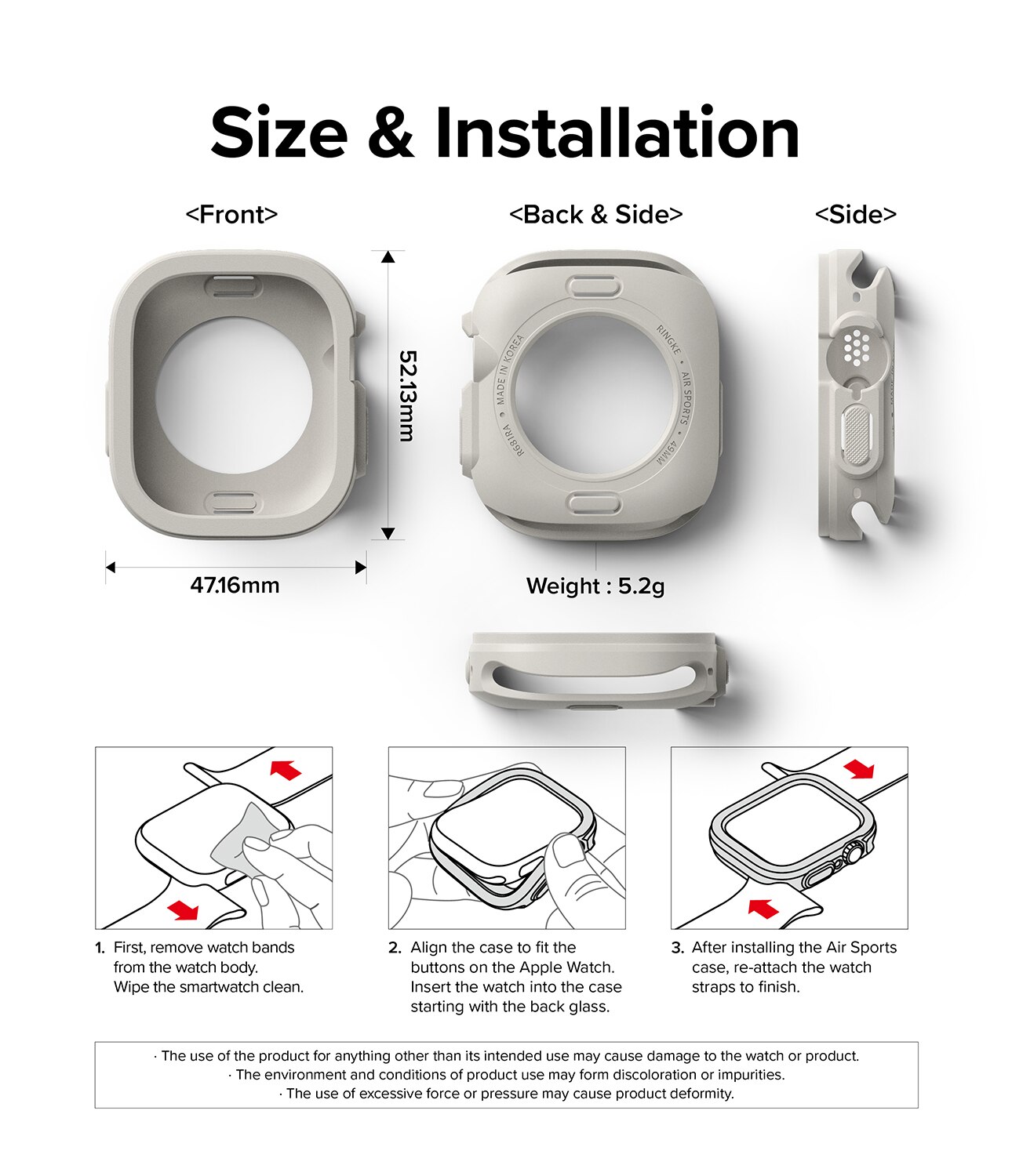 Case Air Sports Apple Watch Ultra 2 49mm Warm Gray