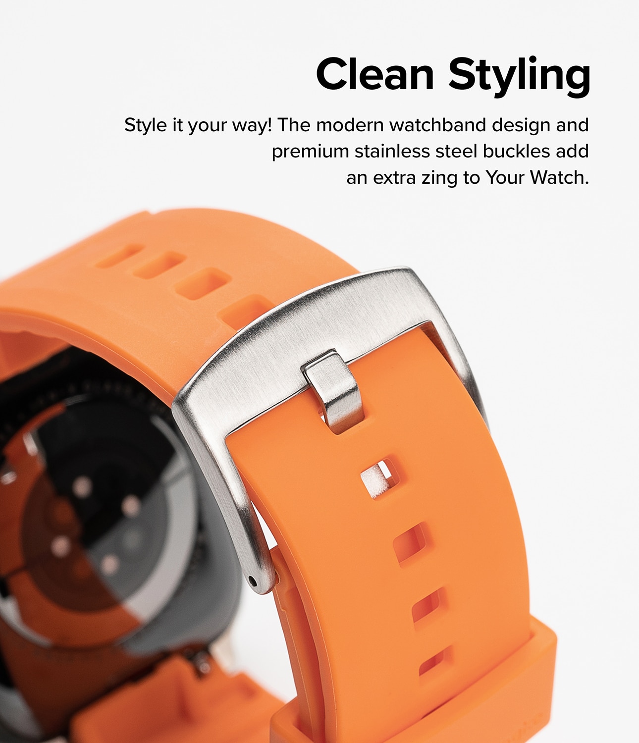 Rubber One Bold Band Apple Watch 45mm Series 7 Orange