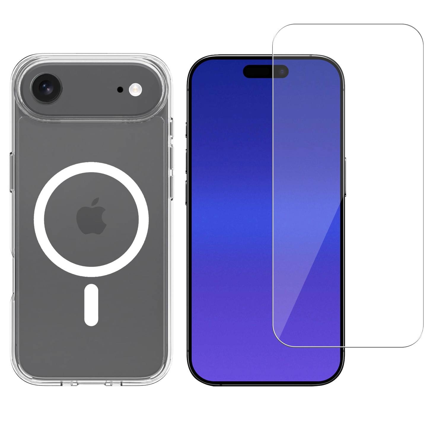 iPhone Air Set Hybridcase MagSafe en Screenprotector glas