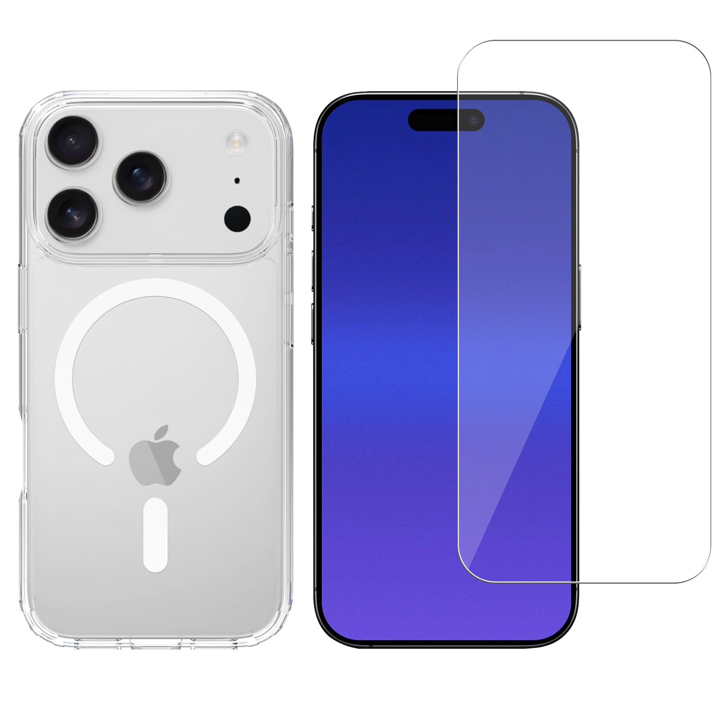 iPhone 17 Pro Max Set Hybridcase MagSafe en Screenprotector glas