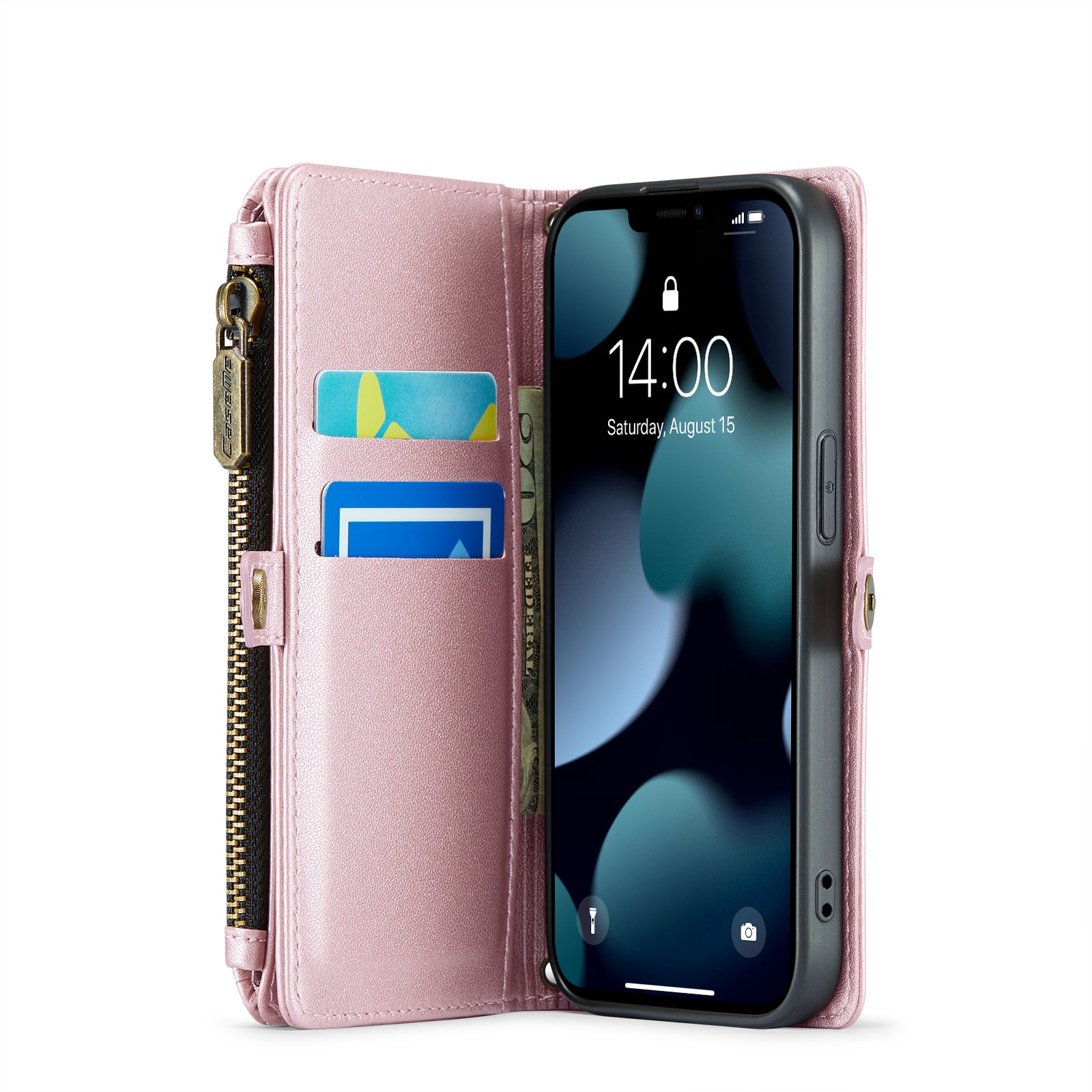 Portemonnee tas iPhone 13 Pro roze