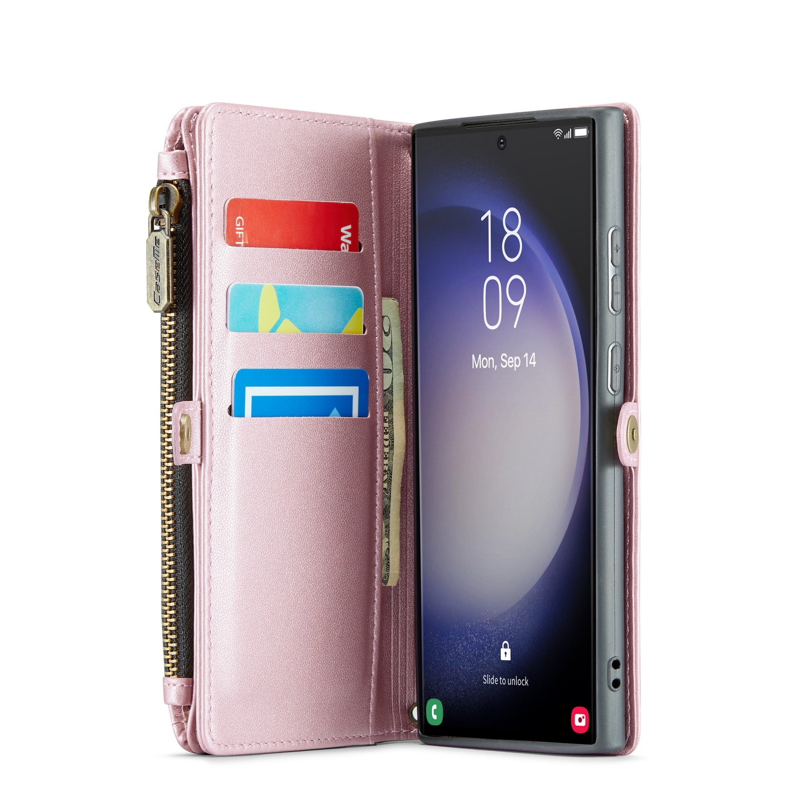 Portemonnee tas Samsung Galaxy S23 Ultra roze