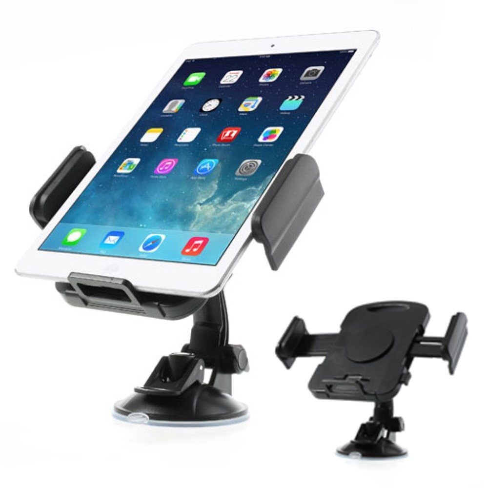 Compacte Tablet / iPad houder - Verstelbaar - Universeel Zwart