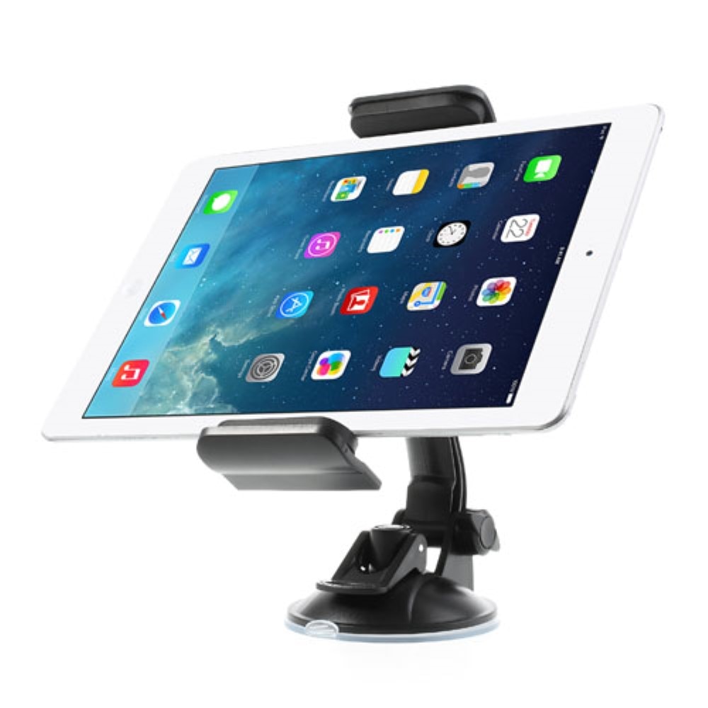 Compacte Tablet / iPad houder - Verstelbaar - Universeel Zwart