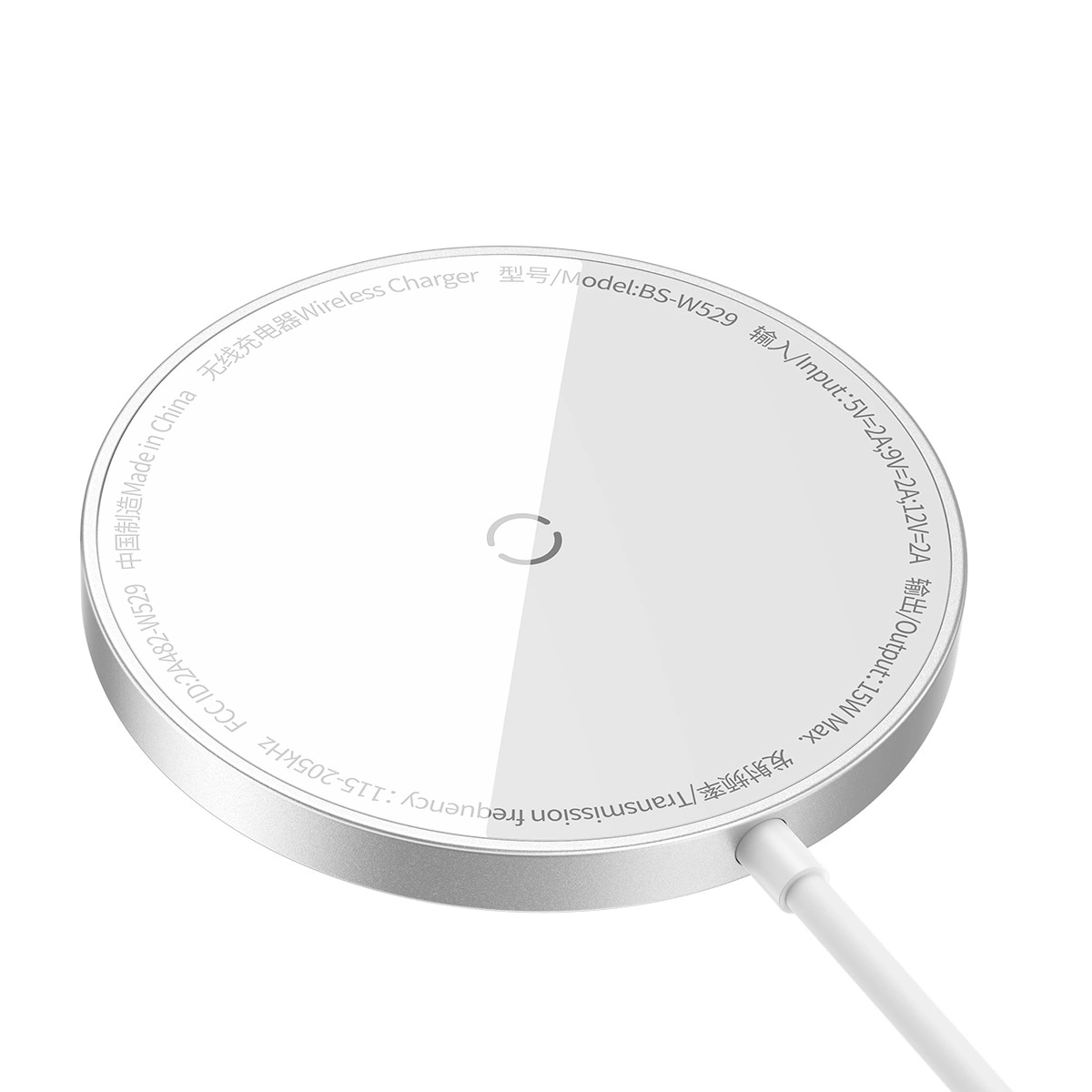 Simple Mini3 Draadloze inductielader MagSafe 15W zilver