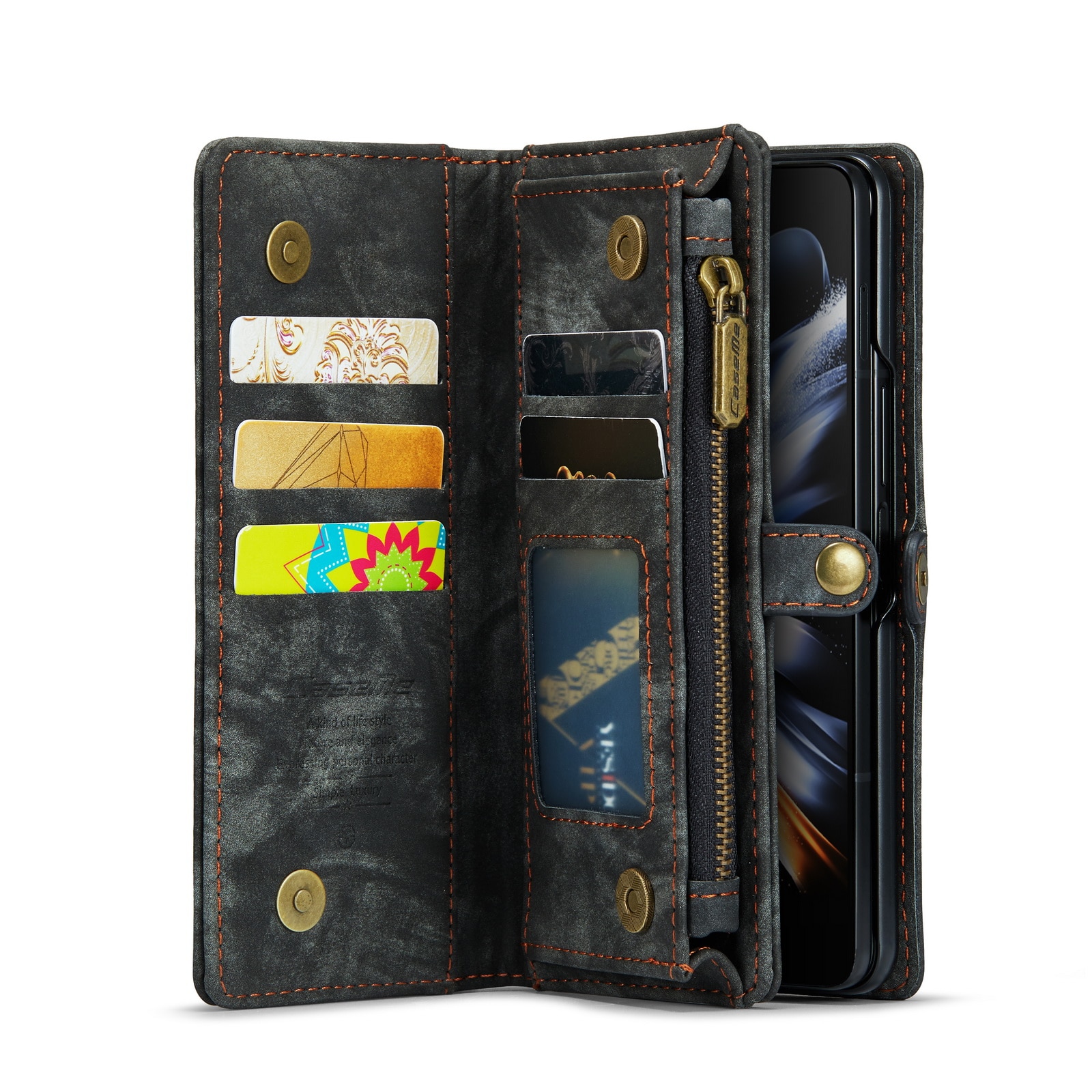 Multi-slot hoesje Samsung Galaxy Z Fold 5 grijs