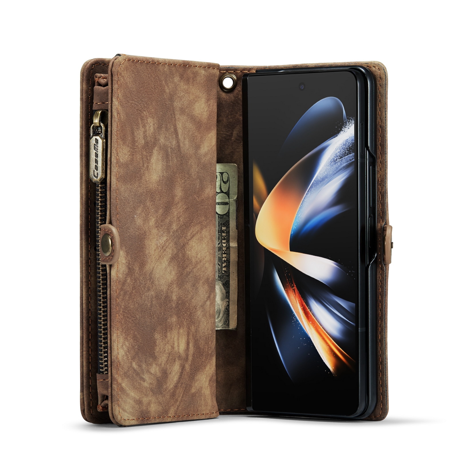 Multi-slot hoesje Samsung Galaxy Z Fold 4 Bruin