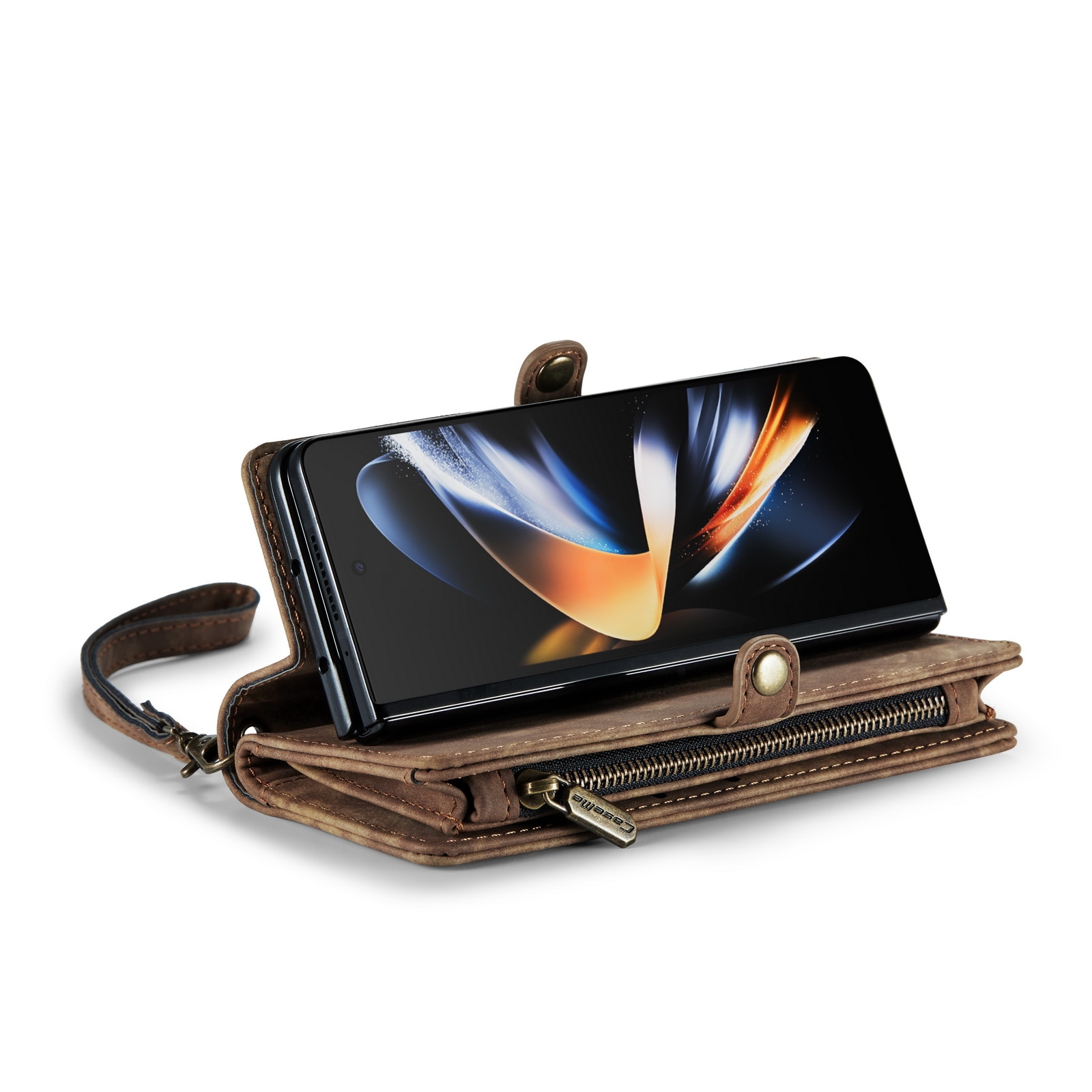 Multi-slot hoesje Samsung Galaxy Z Fold 5 bruin