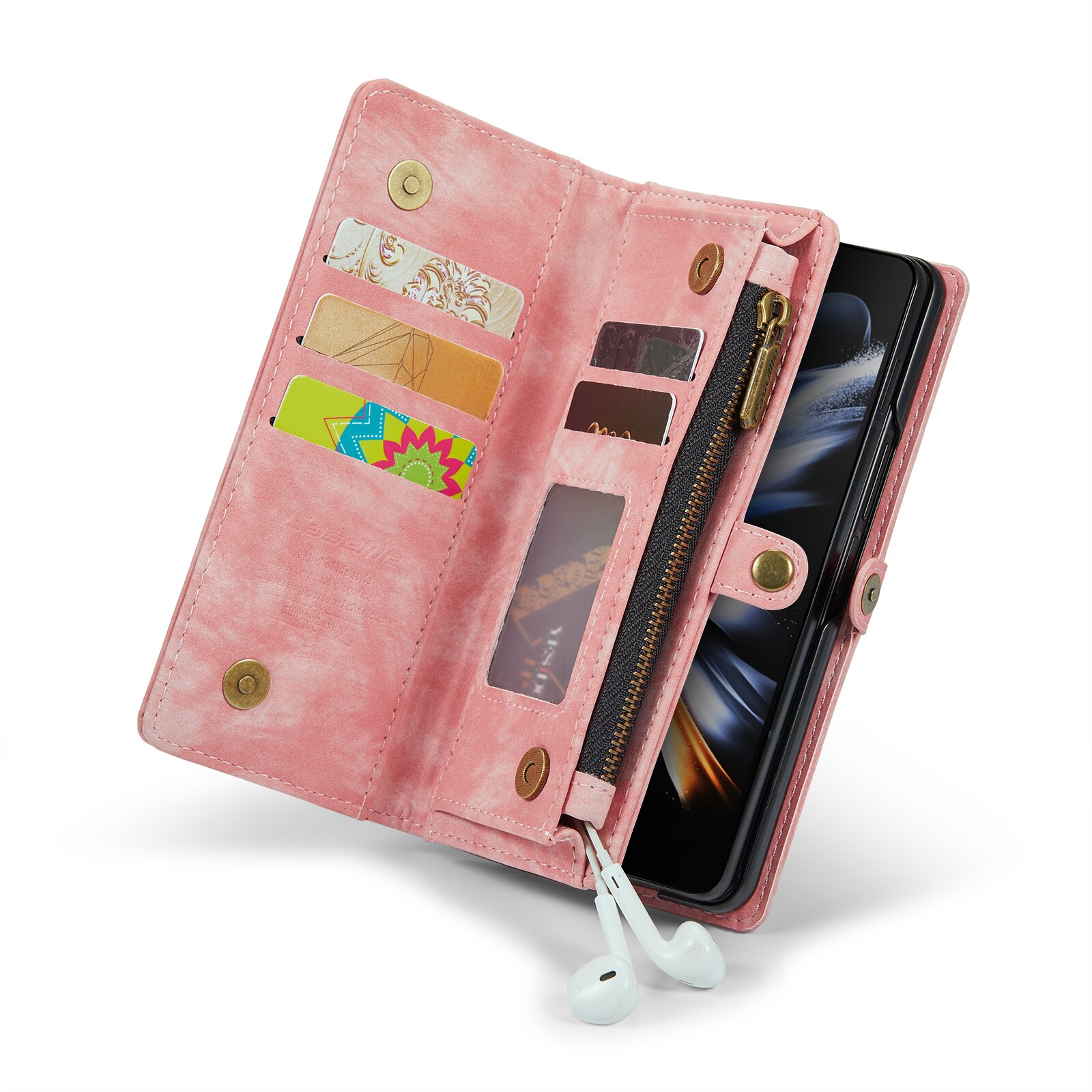 Multi-slot hoesje Samsung Galaxy Z Fold 5 roze