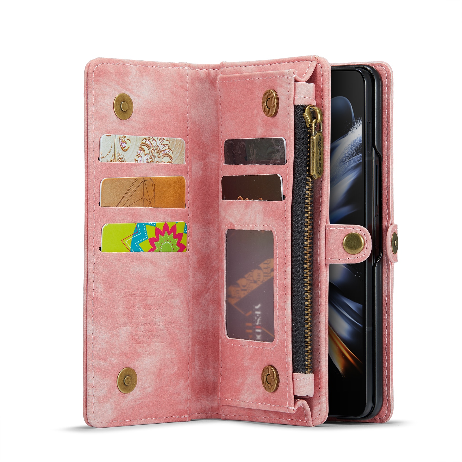 Multi-slot hoesje Samsung Galaxy Z Fold 5 roze