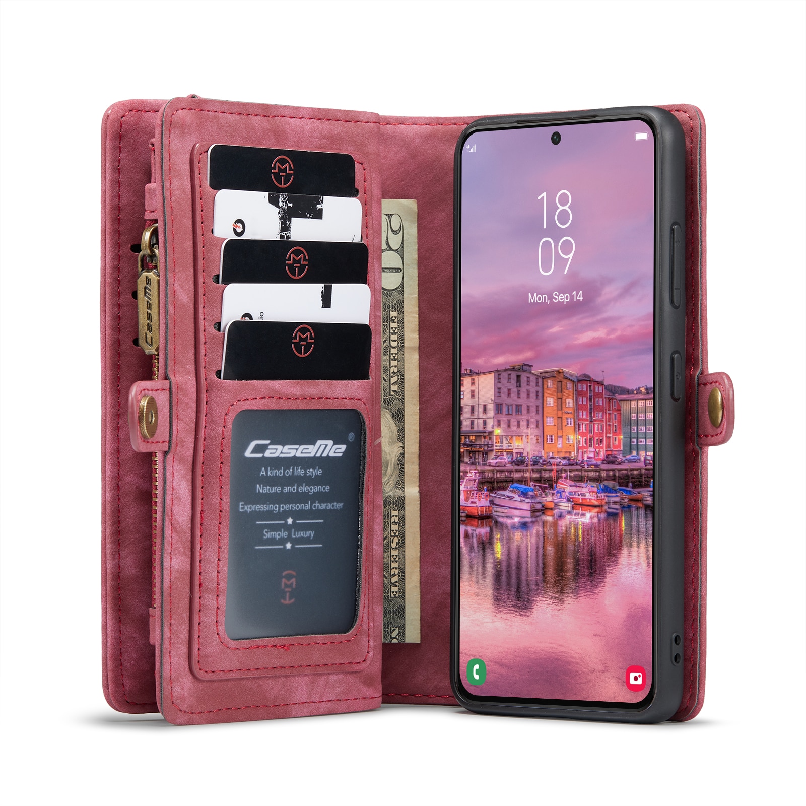 Multi-slot hoesje Samsung Galaxy S22 Plus Rood