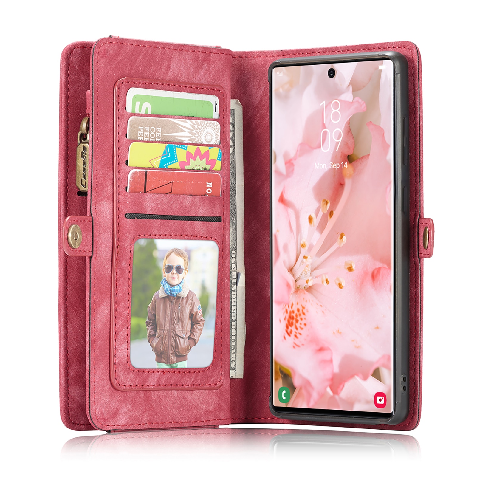 Multi-slot hoesje Samsung Galaxy S22 Ultra Rood