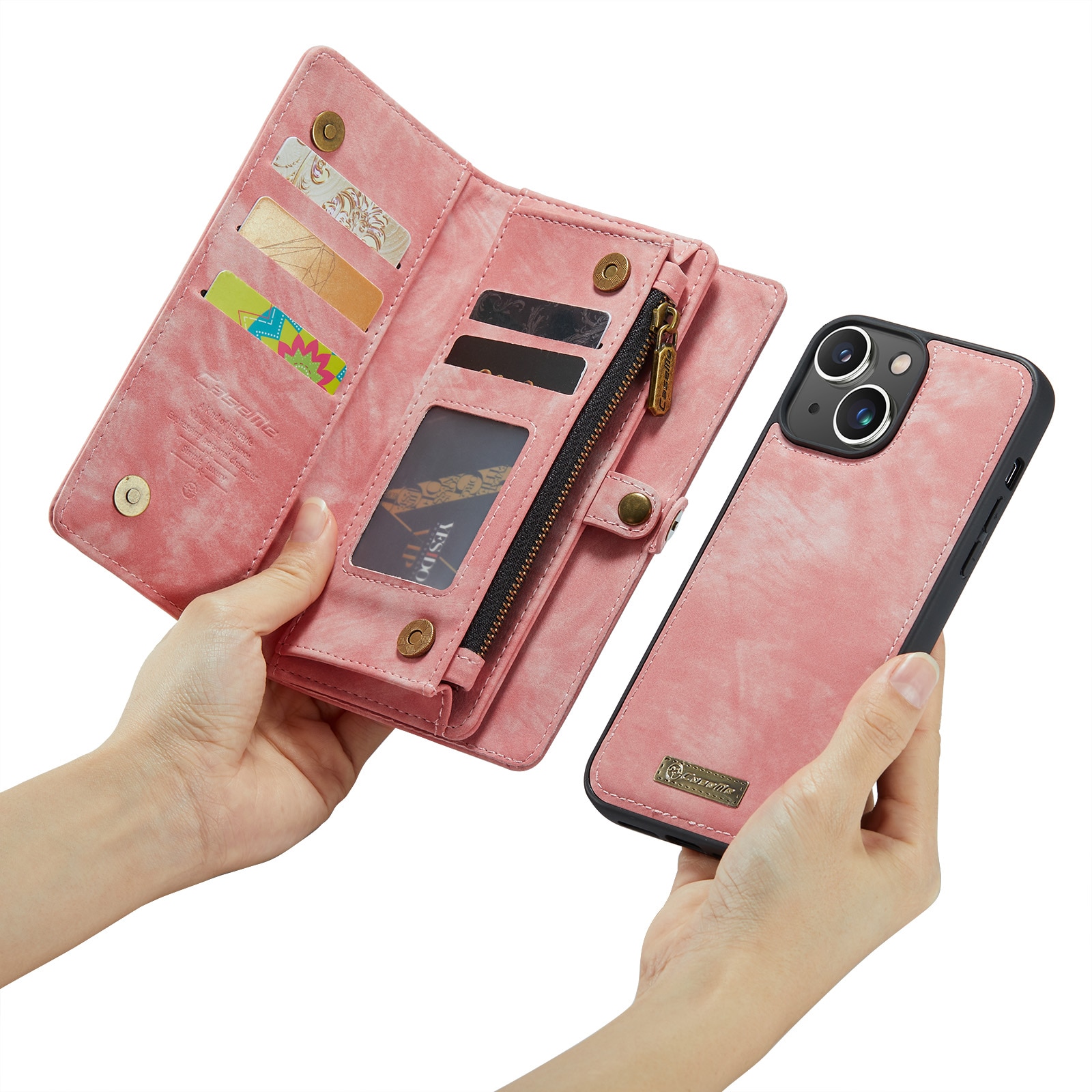 Multi-slot Hoesje iPhone 14 Roze
