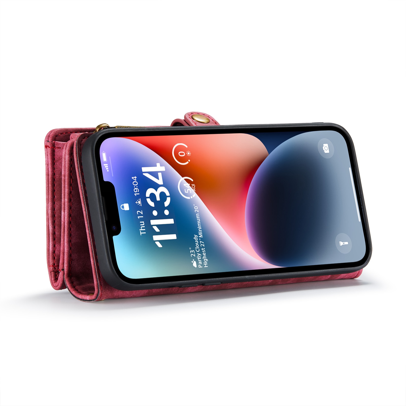Multi-slot Hoesje iPhone 14 Rood