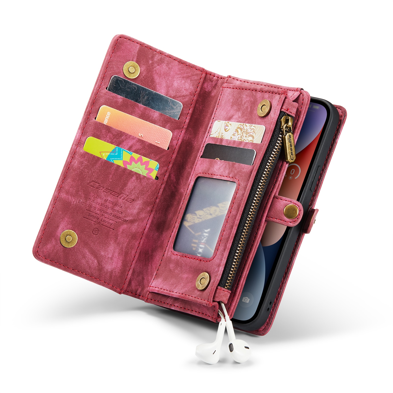 Multi-slot Hoesje iPhone 14 Rood