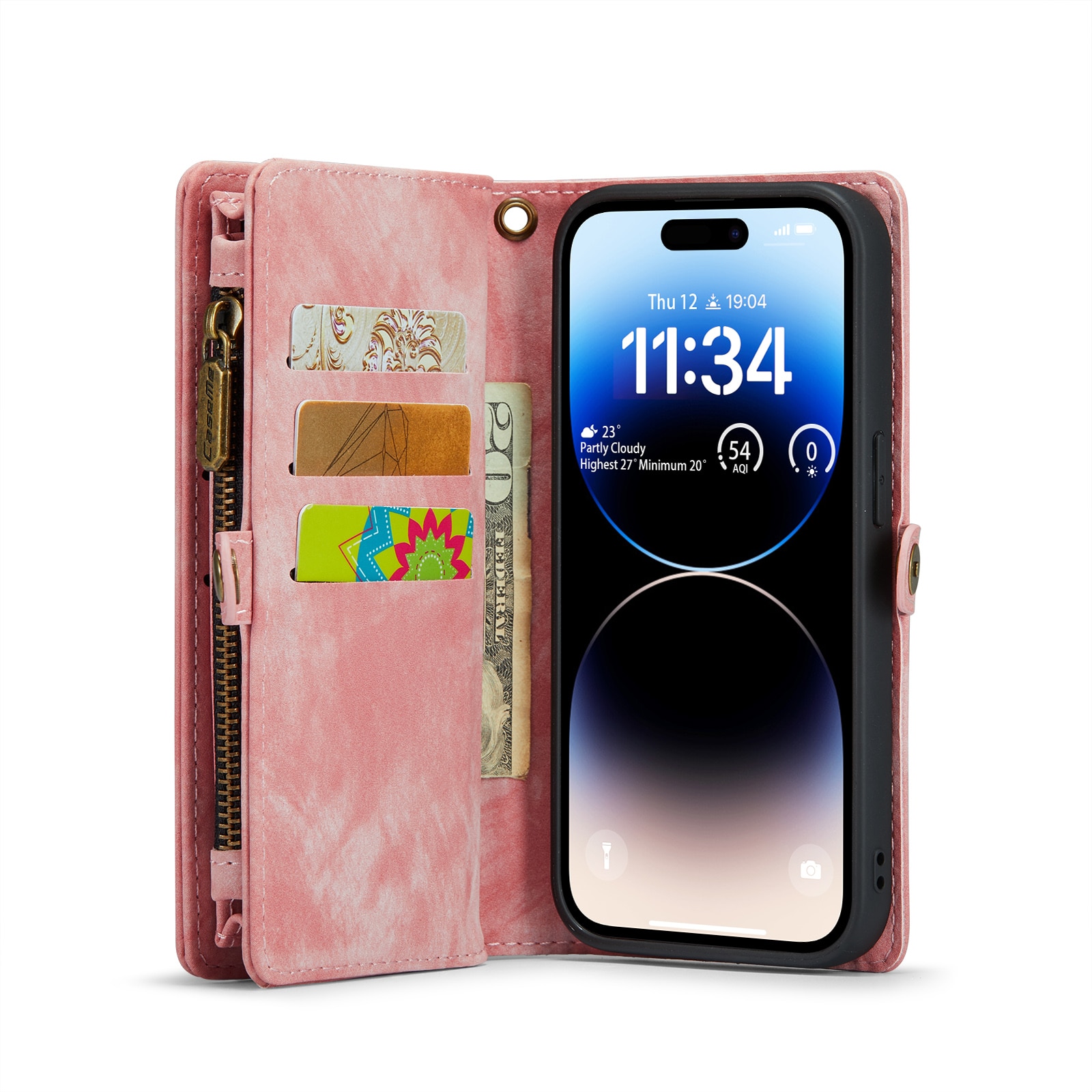 Multi-slot Hoesje iPhone 14 Pro Roze