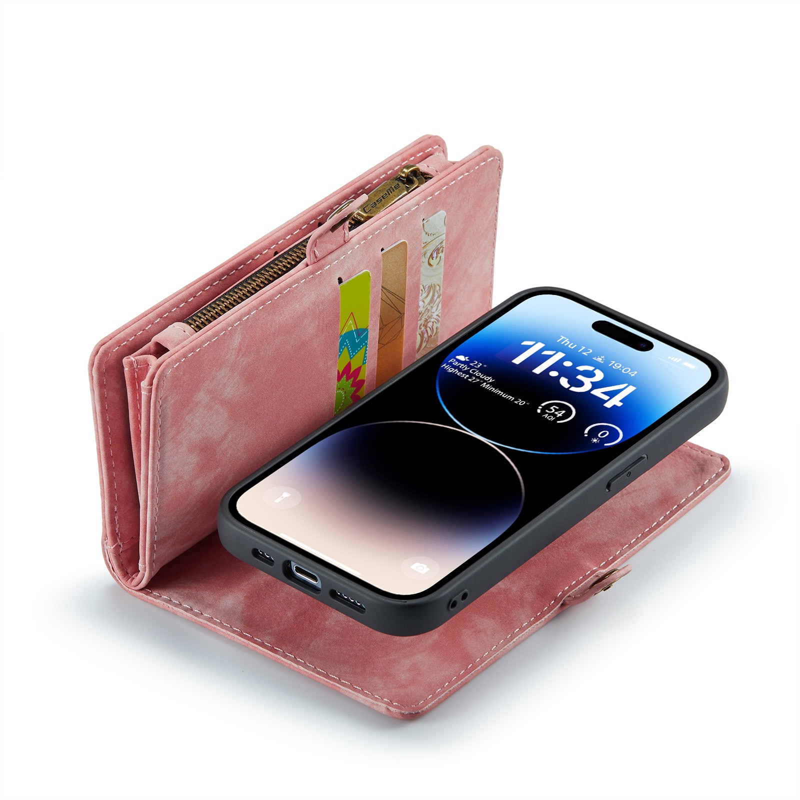 Multi-slot Hoesje iPhone 14 Pro Roze