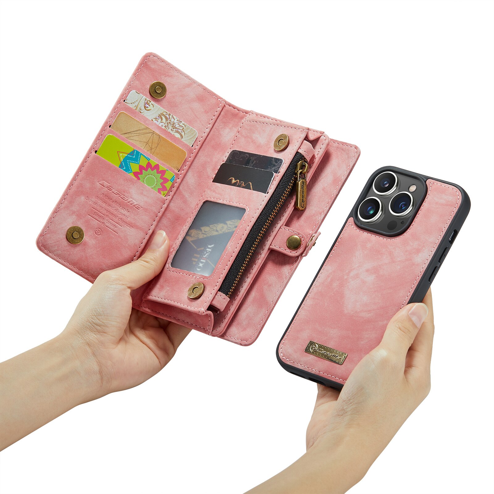 Multi-slot Hoesje iPhone 14 Pro Roze