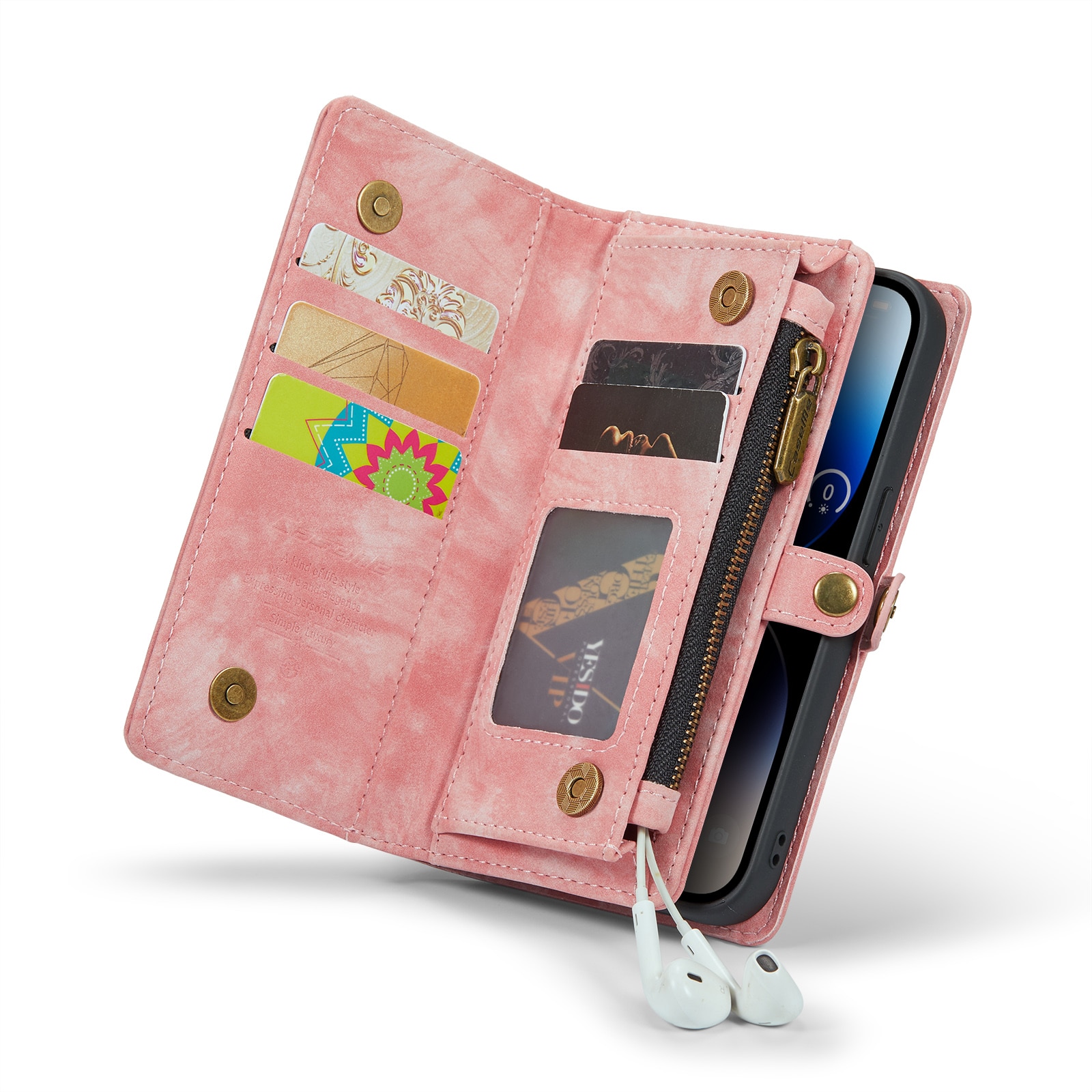 Multi-slot Hoesje iPhone 14 Pro Roze