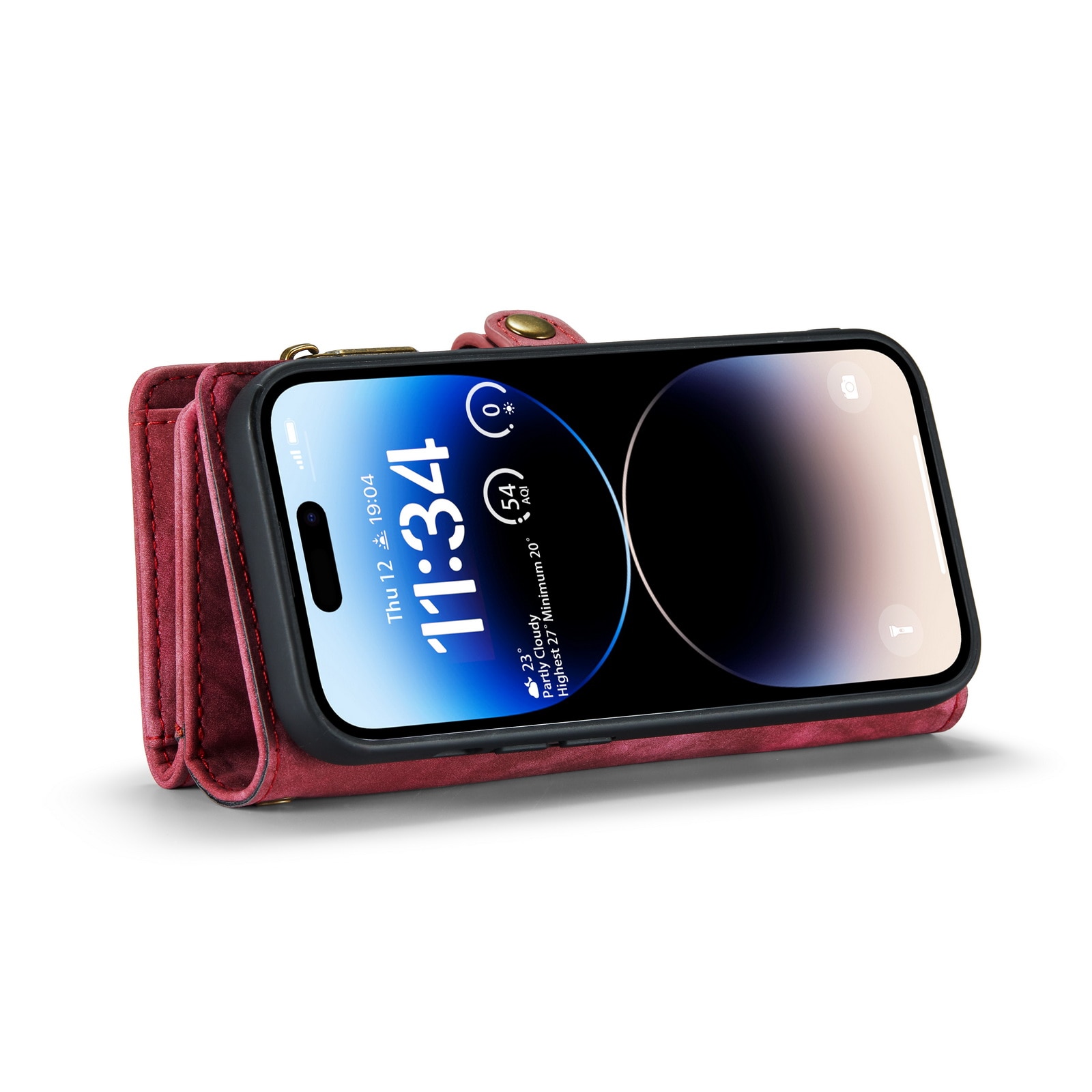 Multi-slot Hoesje iPhone 14 Pro Max Rood