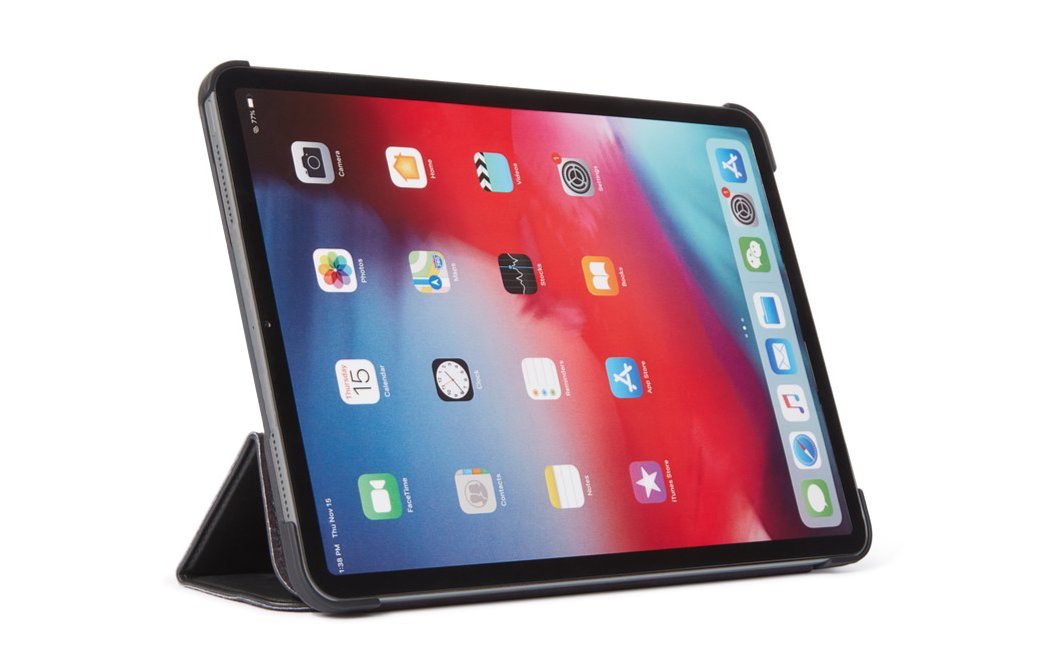 iPad Air 10.9 5th Gen (2022) Leather Hoesje Slim Cover zwart