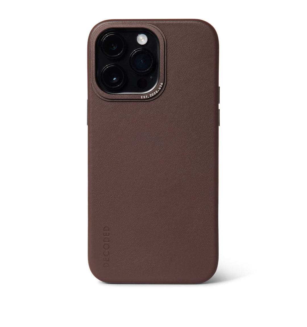 Leather Back Cover iPhone 14 Pro bruin